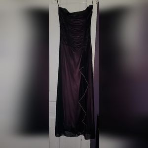 Women's Purple Dress with Black Overlay Size Medium